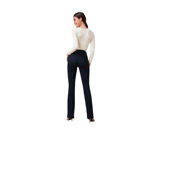 Paige Women's‎ Manhattan Flare Jeans Blue Stretch Dark Wash Mid Rise USA Size 28 - Picture 11 of 12